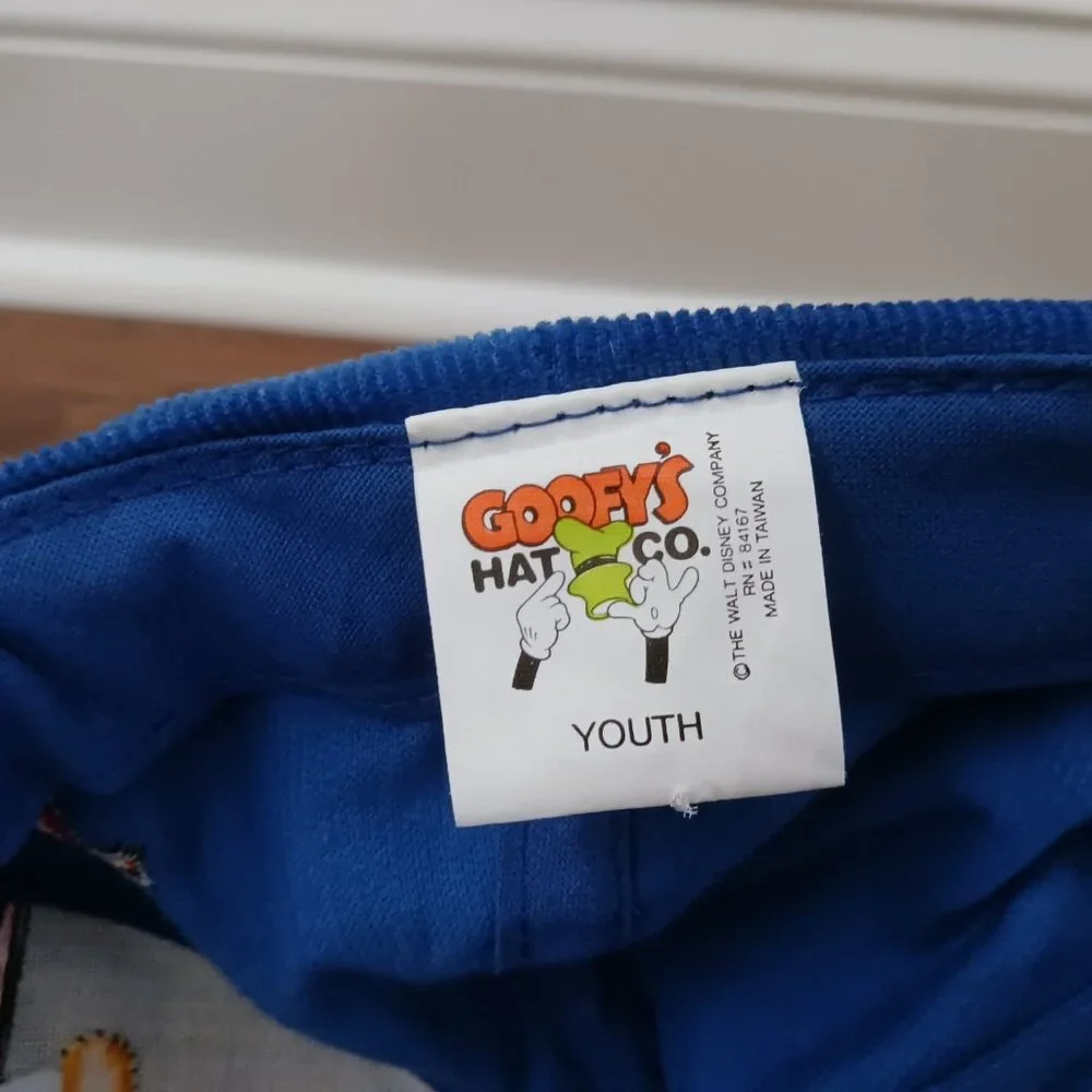 Vintage‎ Youth Winnie Pooh Embroidered Strapback Corduroy Plaid Cap Hat